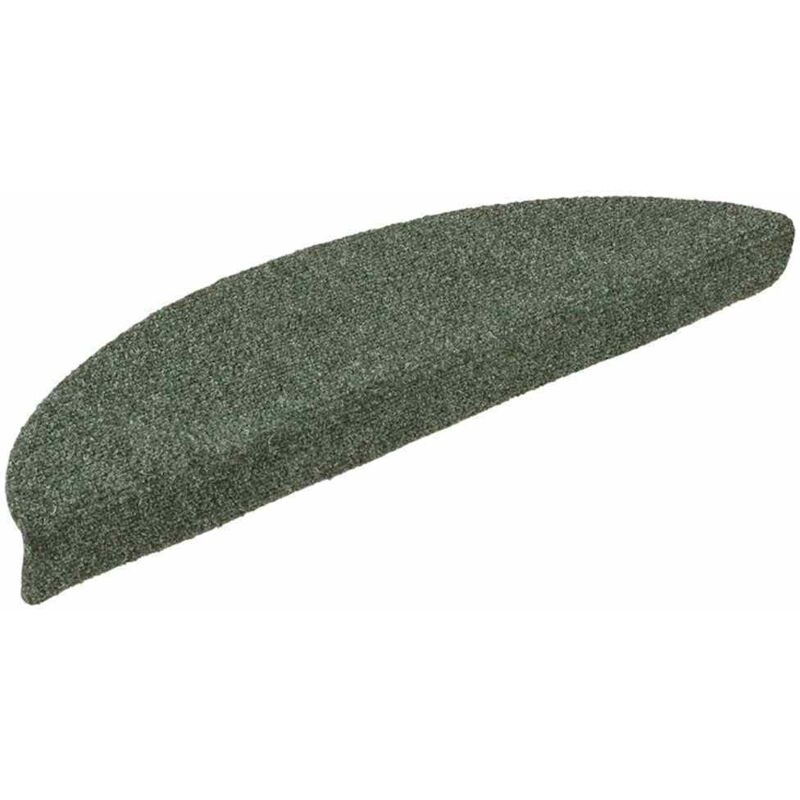 Tapis d'escalier autocollants 15 pcs Vert 56x17x3 cm Aiguilleté - Vidaxl