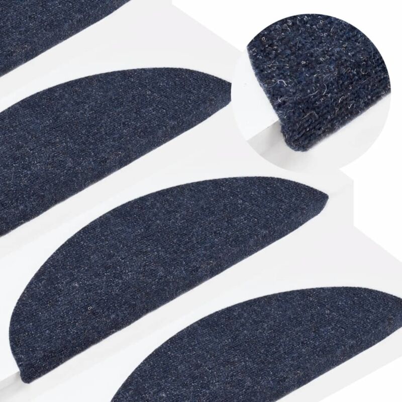 Tapis d'escalier autocollants 15 pcs 56x17x3 cm Bleu