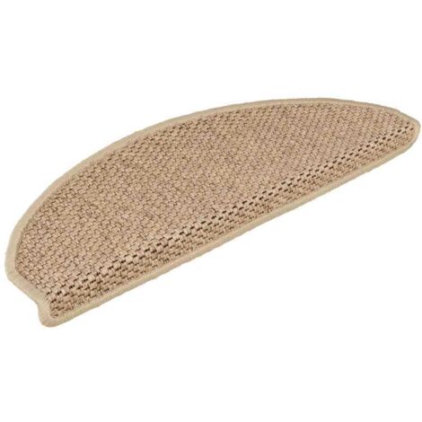 Tapis d'escalier autocollants 30 pcs 65x21x4 cm sable