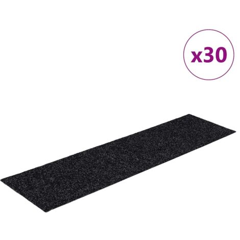 Tapis d'escalier autocollants 30 pcs,Marches d'escalier 76 x 20 cm Noir Rectangulaire CFW912899