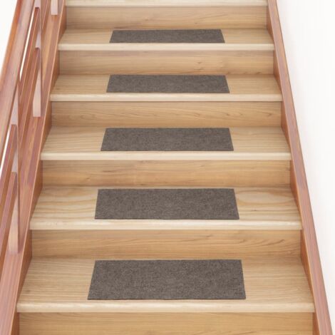 Tapis d'escalier autocollants Rectangulaire 15 pcs,Marchettes d'escalier,Protections d'escalier 60x25cm Crème CFW92713