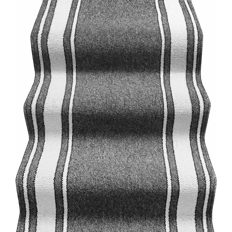 Tapis d'escalier Coureur d'entrée Revêtement de Marche Antidérapant Style Classique Gris - 67x600 cm