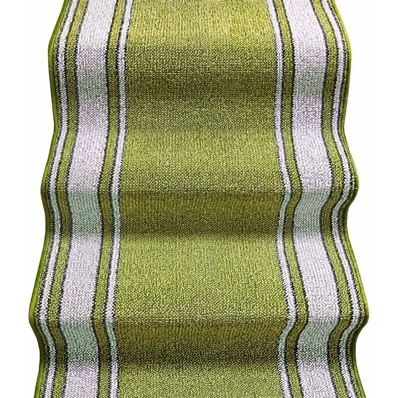 Emmevi Mv S.p.a. - Tapis d'escalier Coureur d'entrée Revêtement de Marche Antidérapant Style Classique Vert - 67x700 cm