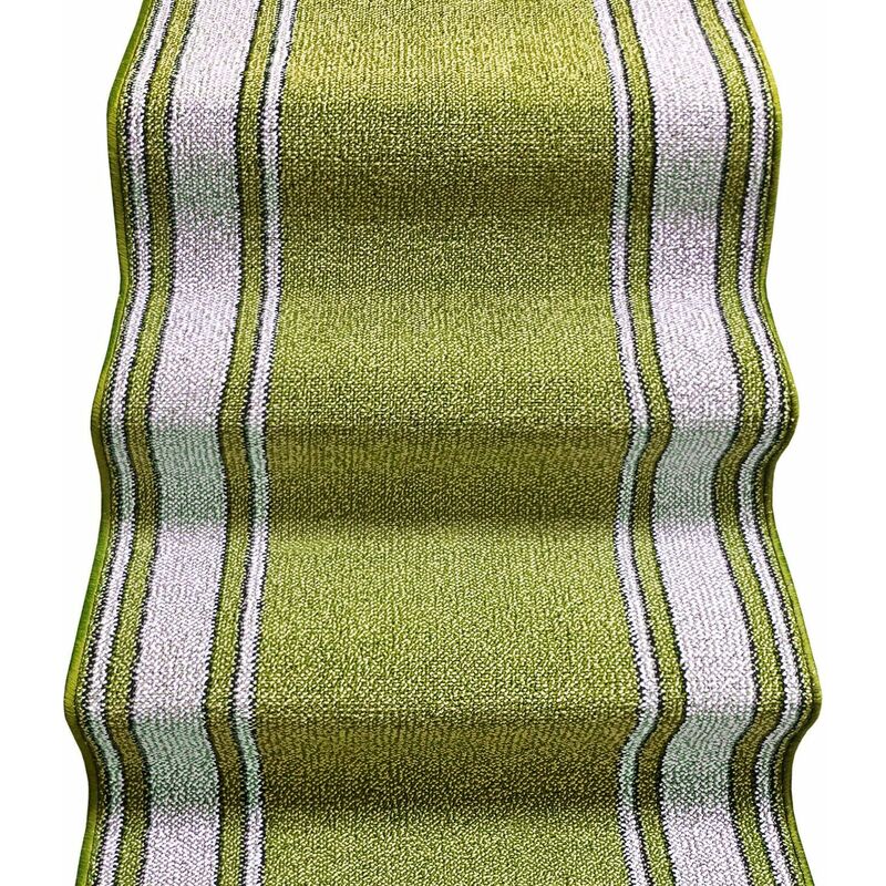 Emmevi Mv S.p.a. - Tapis d'escalier Coureur d'entrée Revêtement de Marche Antidérapant Style Classique Vert - 67x400 cm