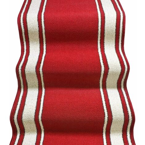 Tapis d'escalier Coureur d'entrée Revêtement de Marche Antidérapant Style Classique Bordeaux - 67x100 cm