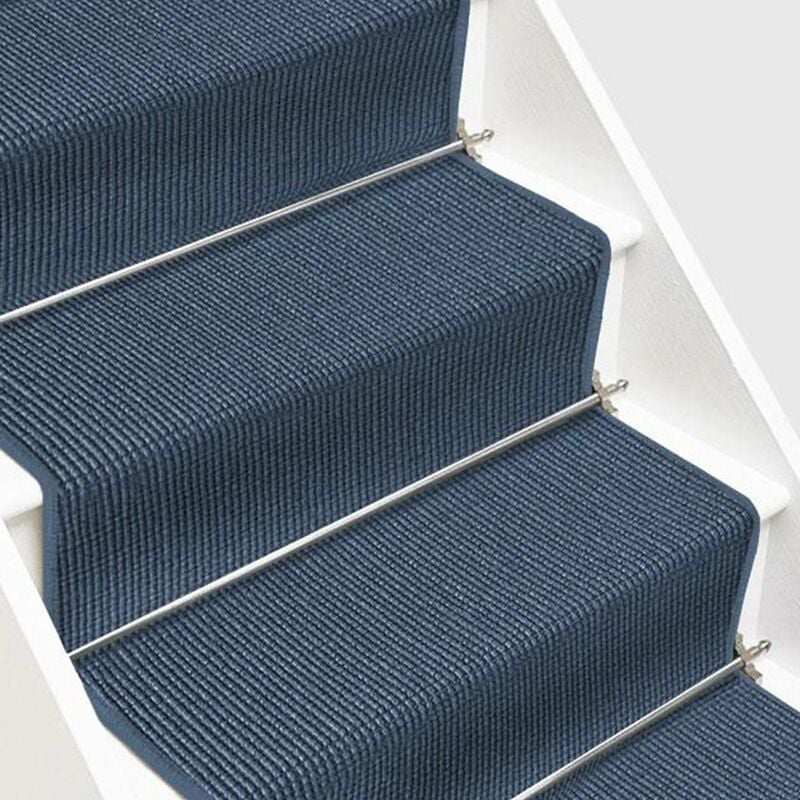 Karat - Tapis d'escalier en Sisal Sylt Bleu 100 x 250 cm