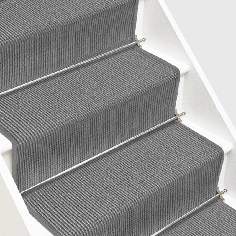 Karat - Tapis d'escalier en Sisal Sylt Gris 100 x 200 cm