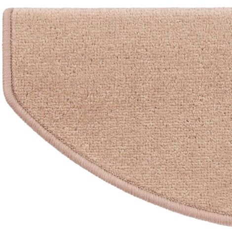 Tapis d'escalier Semi-Circulaire, 23,5 x 65 cm Marron clair