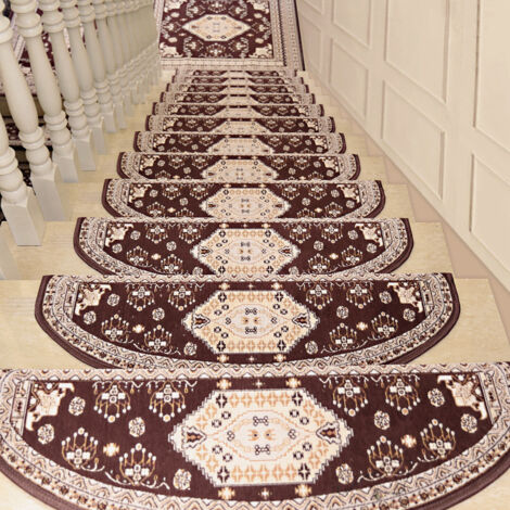 Tapis d'escalier - Tapis d'intérieur - 65 x 24 cm - Doux - sans
