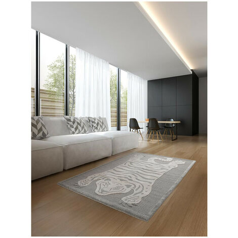 Décoration D'Intérieur Tapis Ultra Absorbant Gris Noir Home Tapis De  Créateur Élégant Motif À Rayures Géométriques Rustiques Tapis Salon Gris  Mou