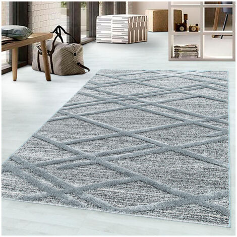 Tapis design à courtes mèches rectangulaire Lakka Gris 200x290