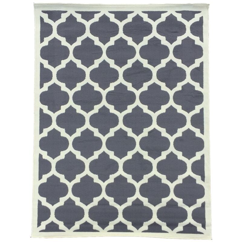 Unamourdetapis - Tapis salon et chambre 120x170 gris rectangle tissé motif géométrique AF1 style