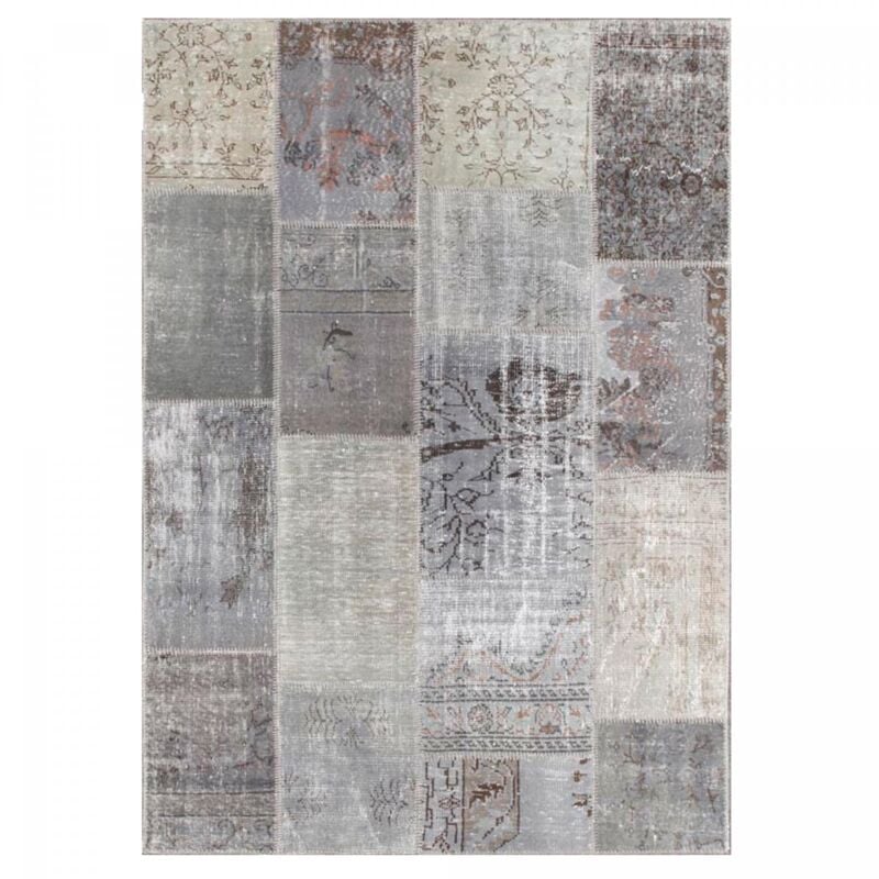 Unamourdetapis - Tapis chambre en laine 80x150 gris rectangle fait main