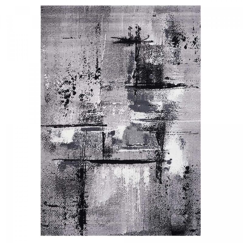 Unamourdetapis - Tapis salon et chambre 190x280 gris rectangle tissé motif abstrait AF1 tablo