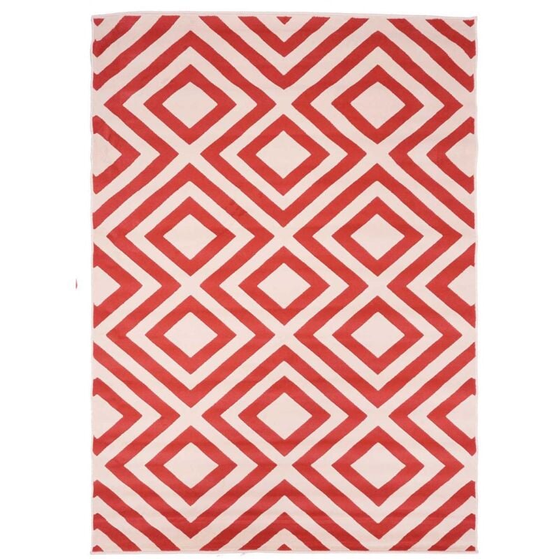 Unamourdetapis - Tapis salon et chambre 60x110 corail rectangle tissé motif géométrique AF1 nice