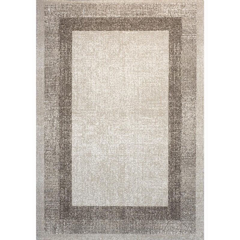 Tapis salon et chambre 80x150 crème rectangle tissé motif simple chester