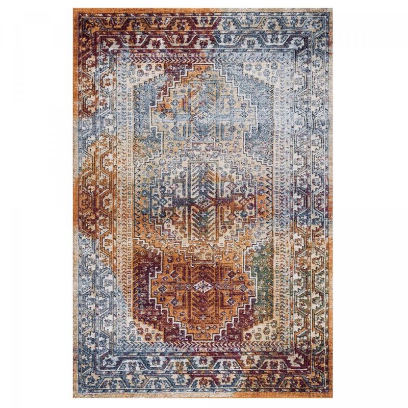 Jadorel - tapis orient style 120x170 cm rectangulaire <strong>surface</strong> tan kj multicolore chambre adapte au chauffage par le sol