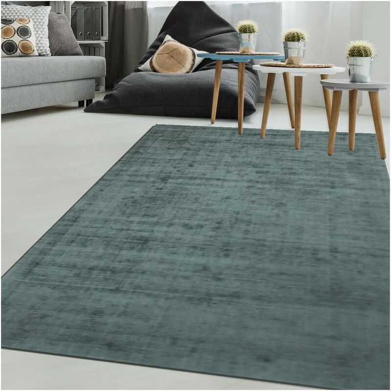 

diseño moderno alfombra 60x110 cm rectangular UNIDO NEO azul entrada Handtufted adecuado para calefacción por suelo radiante - Autre