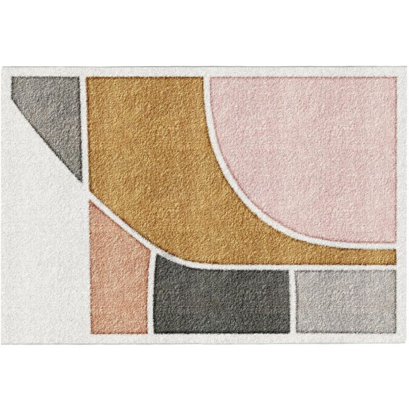 Vente-unique - Tapis design géométrique - 160 x 230 cm - Multicolore - jannea