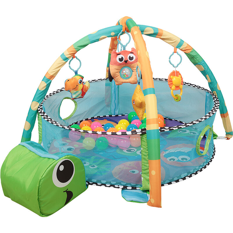 Tapis d'eveil bebe evolutif pour fille garçon, Tapis de jeu Dès la naissance, Piscine à Balles Tapis D'eveil Avec 30 Balles Bebe