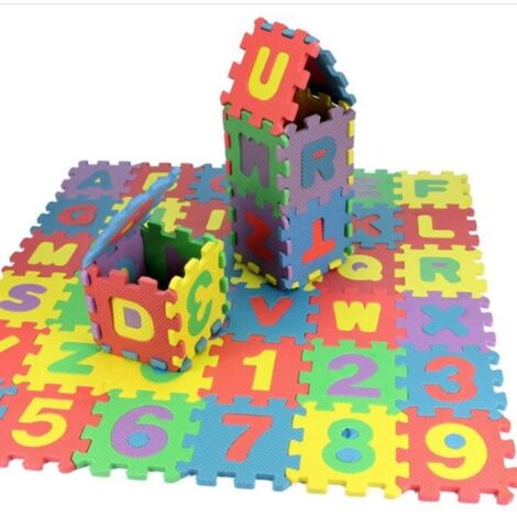 Tapis d\'éveil,Tapis de jeu Alphabet 36 pièces, jouets pour enfants, exercice de verrouillage, Puzzle en mousse EVA - Type 36pcs