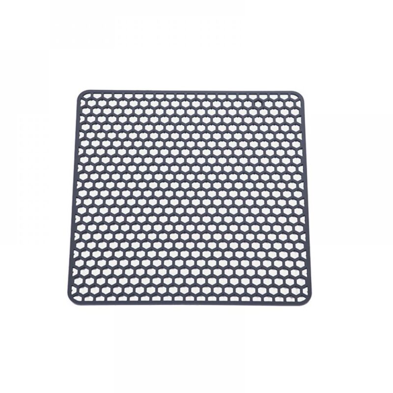 Tapis d'évier de cuisine, 34,534,5 cm, tapis d'évier en silicone, protection d'évier carrée, tapis d'évier antidérapant, utilisé pour sécher la