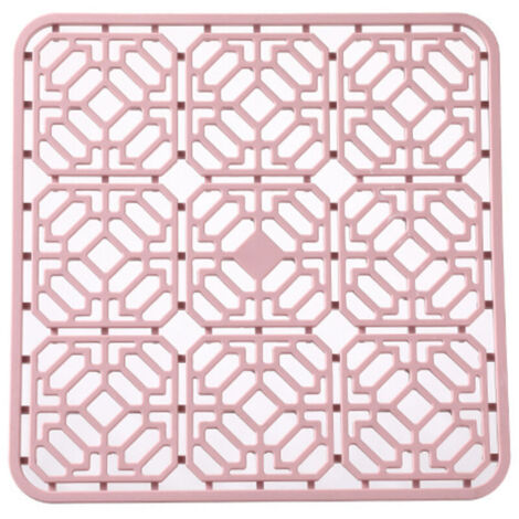 Tapis d'évier, Grand Tapis d'évier de Cuisine en PVC, Accessoires pour évier et évier avec Trous de Drainage, 3030(rose)