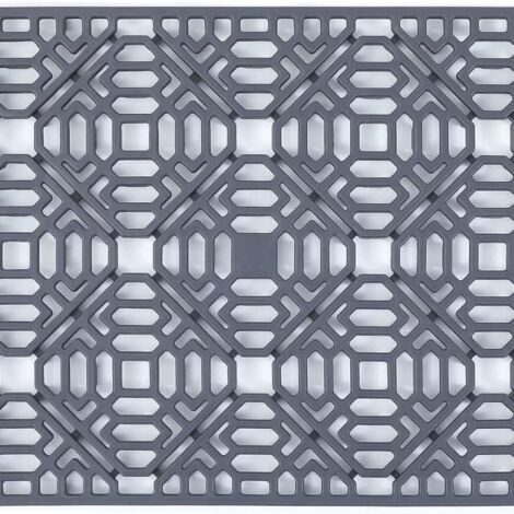 Tapis d'évier, résistant à la chaleur, antidérapant, en silicone gris, pliable, 40 × 27 cm