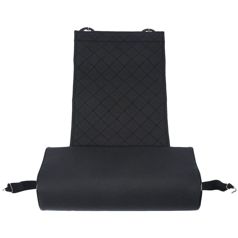 Tapis d'extension de support de jambe en cuir pour automobile, coussin de genou en cuir à mémoire de forme, noir