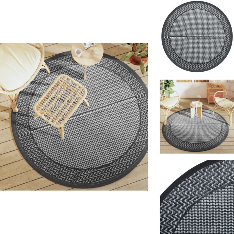 Vidaxl - Tapis d'extérieur arakil gris Ø160 cm pp - Tapis Exterieur - Tapis De Jardin - Tapis Design - Tapis Rectangulaire - Tapis Rond