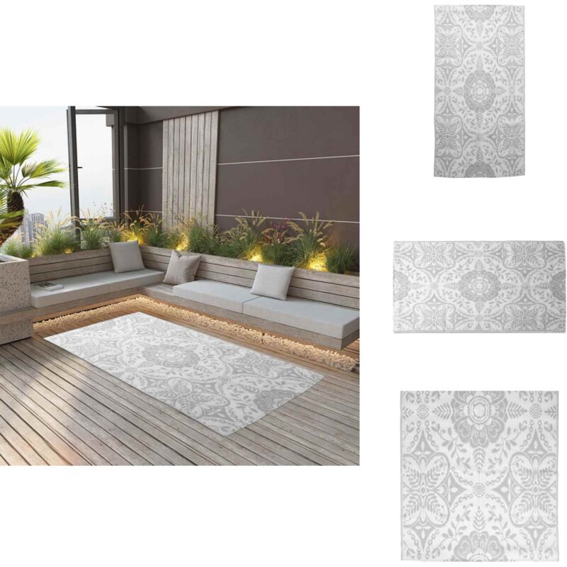Vidaxl - Tapis d'extérieur arakil Gris clair 160x230 cm pp - Tapis Exterieur - Tapis De Terrasse - Tapis De Balcon - Motif Jacquard - Tapis Design