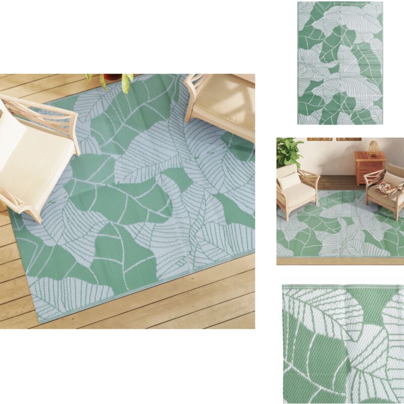 Tapis d'extérieur ARAKIL vert 160 x 230 cm PP - Tapis D'extérieur - Tapis De Jardin - Tapis Vert - Tapis Résistant Aux UV - Tapis Lavable
