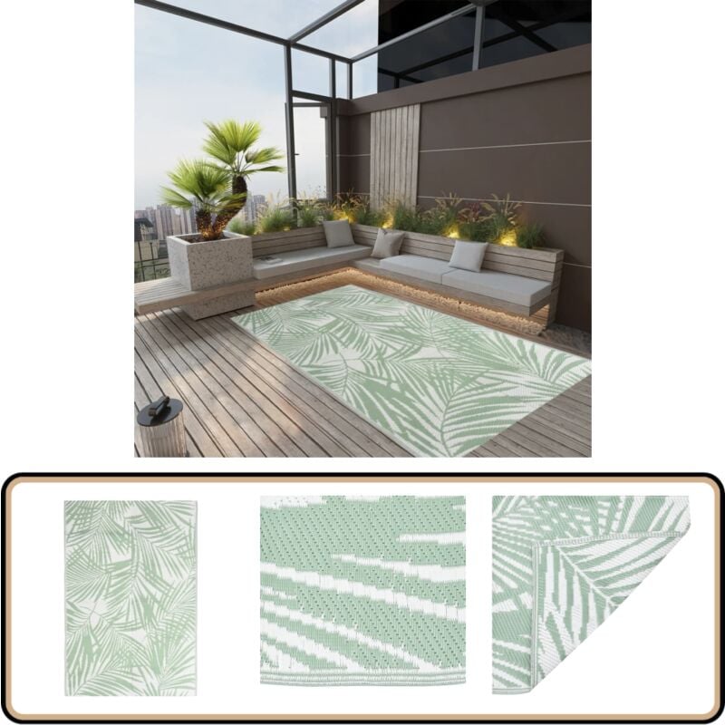 Vidaxl - Tapis d'extérieur arakil Vert 160x230 cm pp - Tapis Exterieur - Tapis De Jardin - Tapis De Terrasse - Tapis Balcon - Motif Jacquard