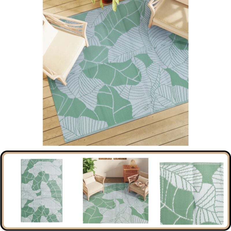 Vidaxl - Tapis d'extérieur arakil vert 190 x 290 cm pp - Tapis Exterieur - Tapis De Jardin - Tapis Design - Tapis Reversible - Tapis Durable