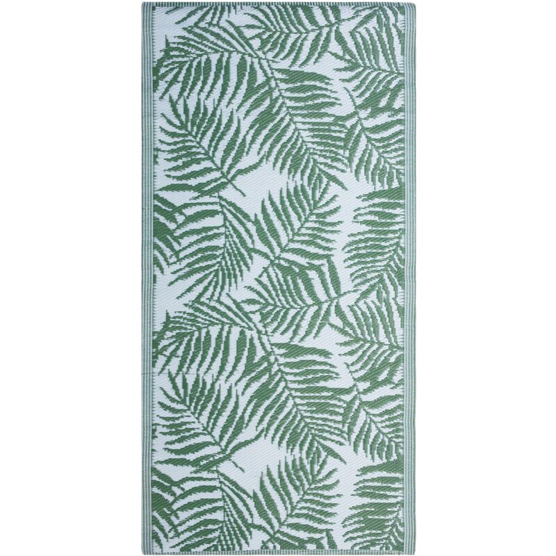 Beliani - Tapis d'Extérieur Réversible 90 x 150 cm Motif Feuille de Palmier Vert Foncé Kota