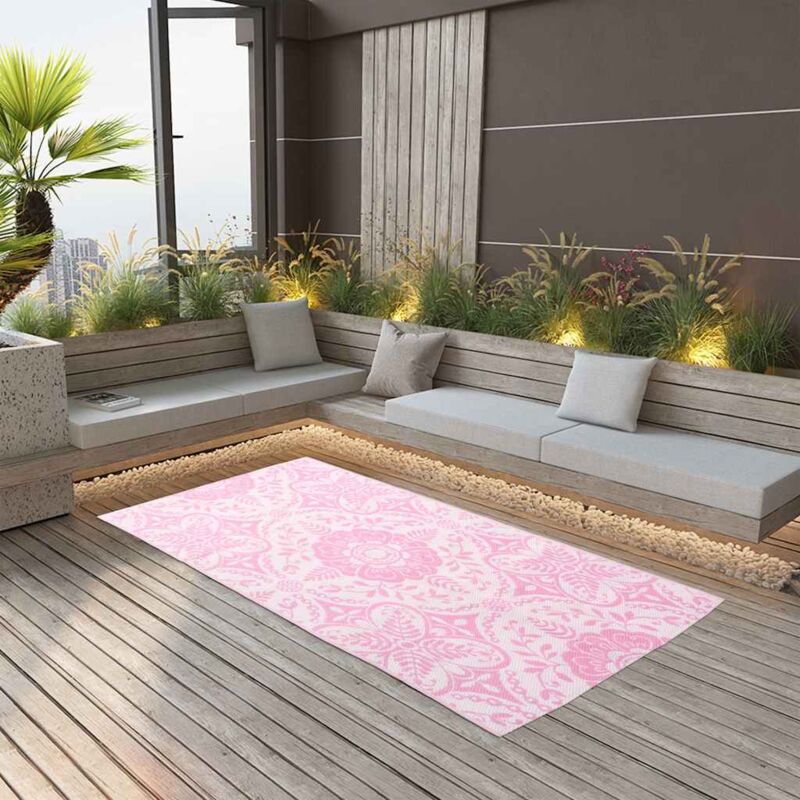 Vidaxl - Tapis d'extérieur arakil rose 120x180 cm pp