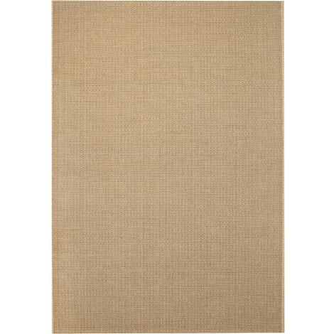 Tapis d'Extérieur Intérieur Aspect de Sisal Beige 120x170cm