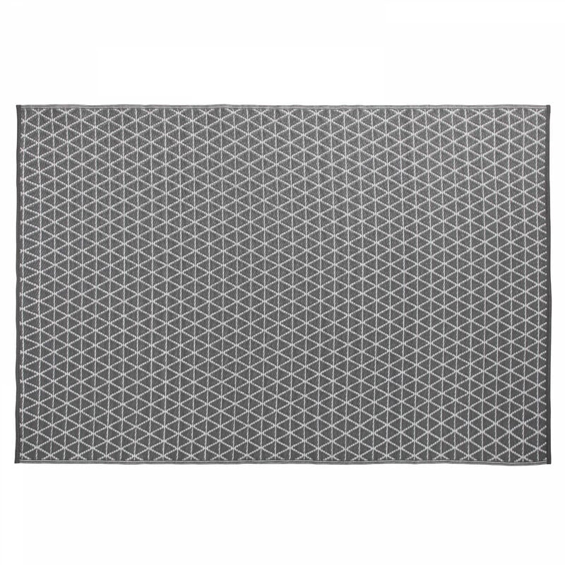 Oviala - Tapis d'extérieur polypropylène gris 230 x 160 cm - Gris