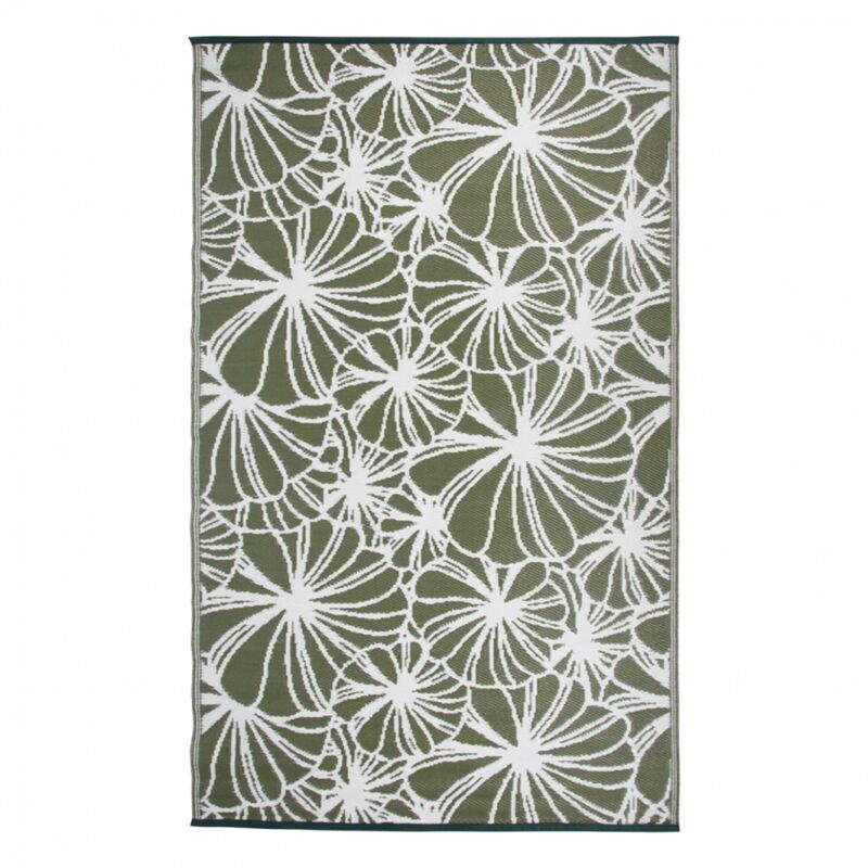 Esschert Design - Grand tapis de jardin réversible 242,5 x 150 cm Motif floral