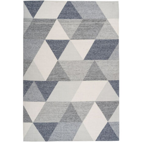 Tapis d'Extérieur Géométrique "Yoga" Gris & Crème 160 x 230 cm