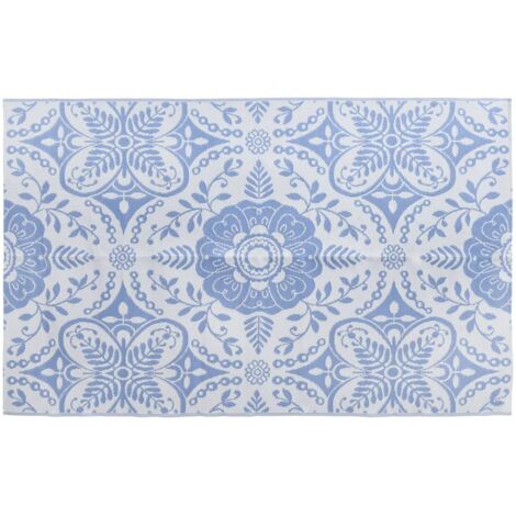 Tapis d'extérieur,Tapis de jardin Bleu azuré 190x290 cm PP CFW651897