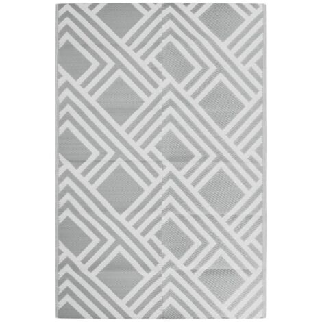 Tapis d'extérieur，Tapis de Jardin Gris 120x180 cm PP CFW310778