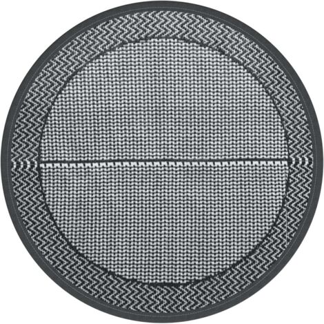 Tapis d'extérieur，Tapis de Jardin gris Ø160 cm PP CFW310778