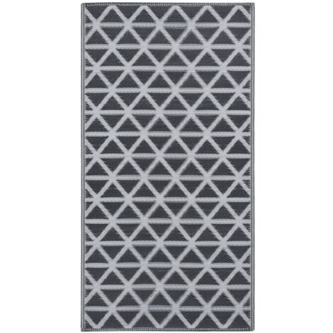 Tapis d'extérieur，Tapis de jardin Noir 120x180 cm PP CFW994322