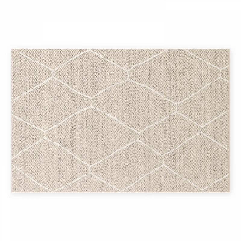 Oviala - Tapis d'extérieur en polypropylène 120 x 170 cm beige