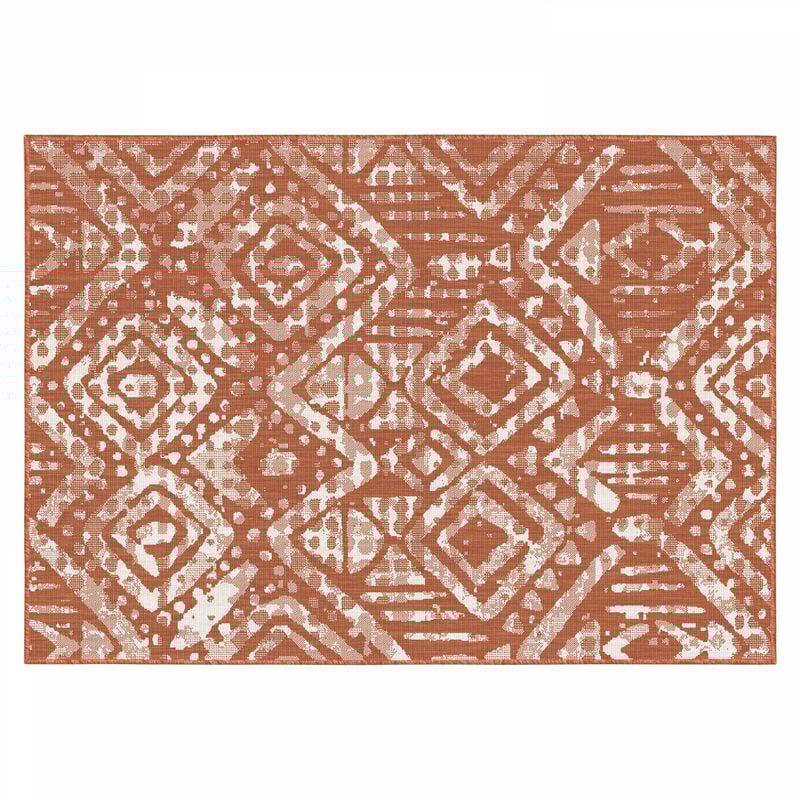 Oviala - Tapis d'extérieur en polypropylène 120 x 170 cm terracotta