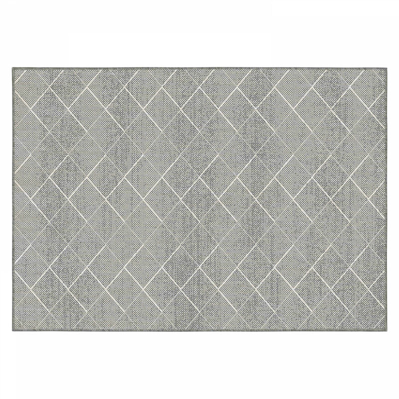 Oviala - Tapis d'extérieur en polypropylène 120 x 170 cm gris