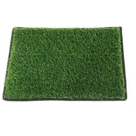 Tapis d'herbe pour chien lavable, coussin d'urine pour animal de compagnie, tapis de pipi extérieur 0,46 x 0,585 m, antidérapant et absorbant.