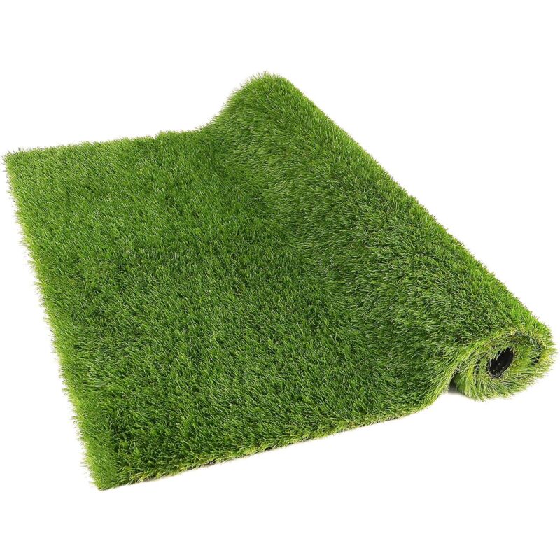 Tapis d'herbe verte synthétique 30 mm fausse pelouse dans une villa rouleau supérieure Rotolo Altezza 2 mt x 5 mt (10mq)