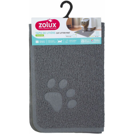 Tapis d'hygiène 60 x 90 cm gris pour maison de toilette chat - zolux